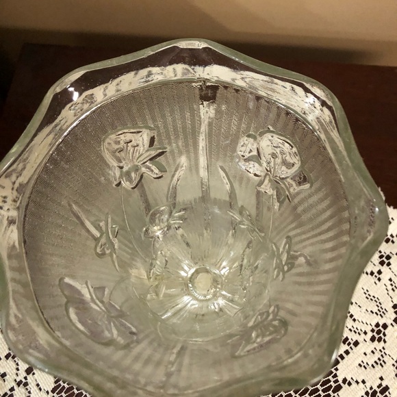Vintage Jeannette Depression Glass Vase Iris - Picture 2 of 6